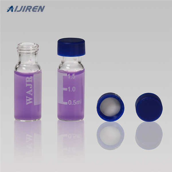 Wide Opening screw HPLC autosampler vials with ptfe liner pp cap